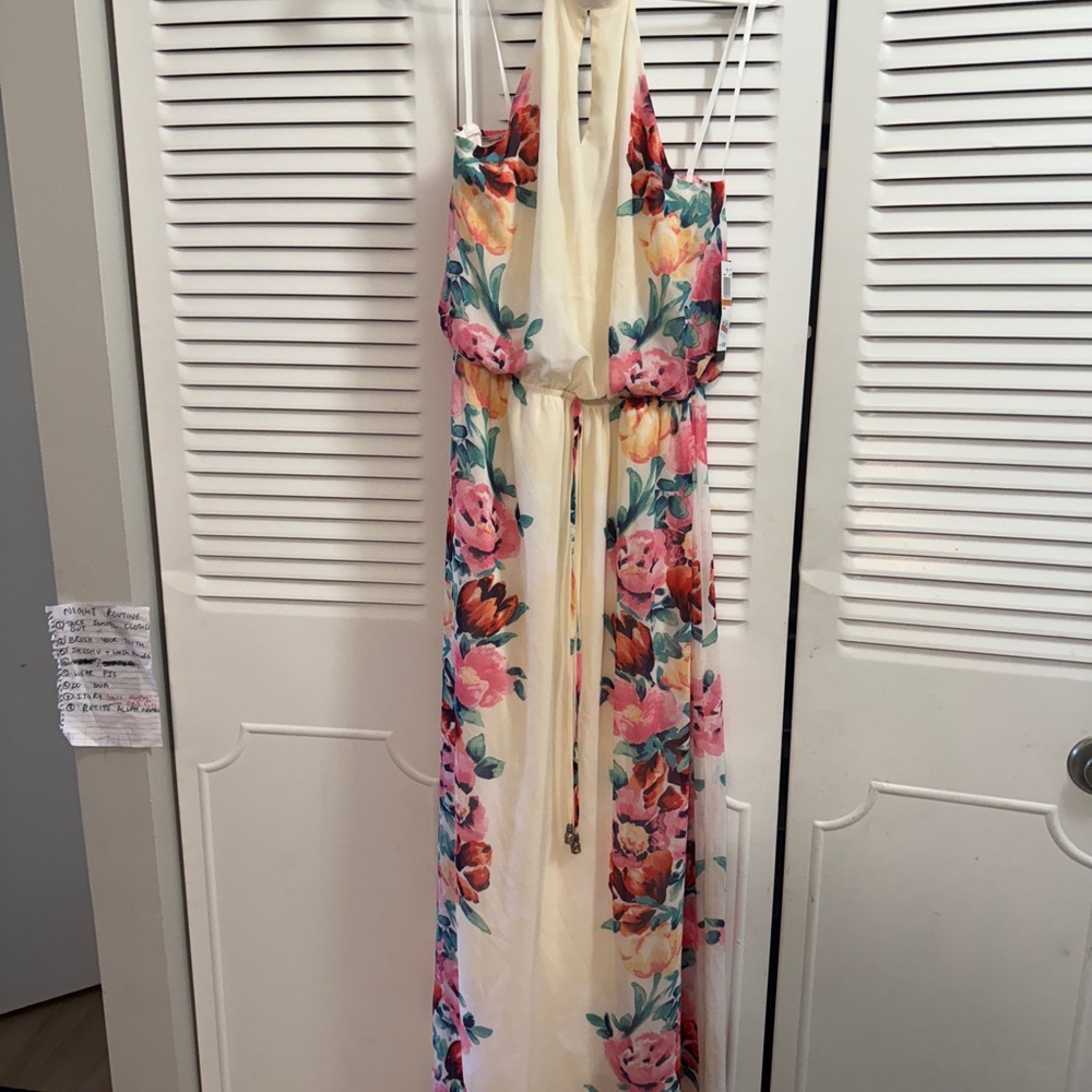 Floral Halter Maxi Dress